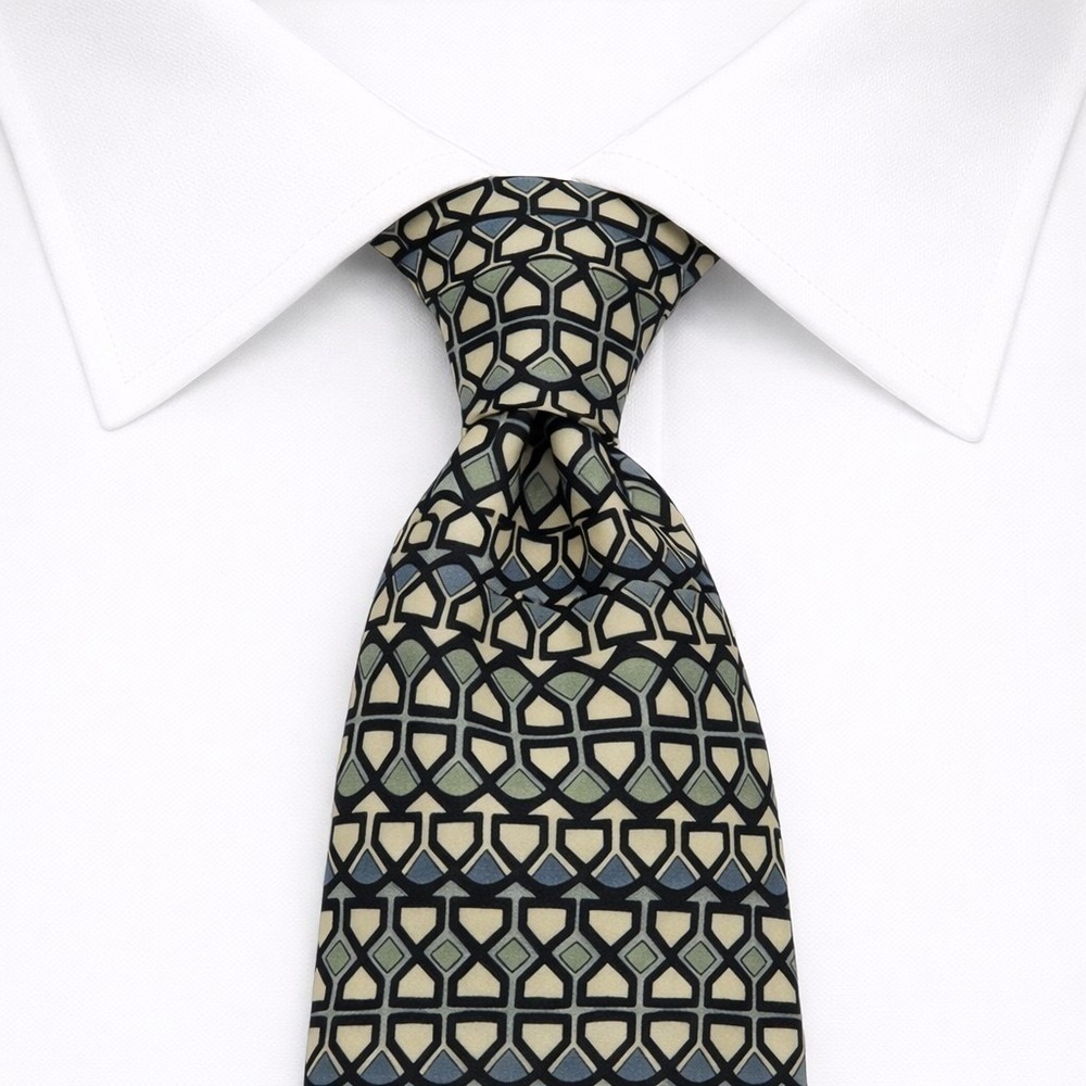 J. Garcia Collectors Edition Hand Sewn Silk Men's Necktie Abstract Artsy Short 5